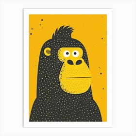 Yellow Gorilla 2 Art Print