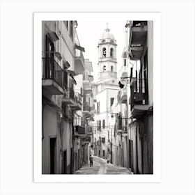 Amalfi, Italy, Black And White Photography 2 Art Print