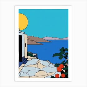 Minimal Design Style Of Ibiza, Spain 3 Art Print