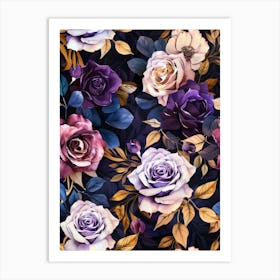 Wallpaper Roses 2 Art Print