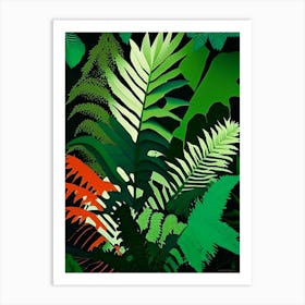 Huperzia Fern Vibrant Art Print