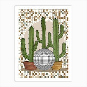 Cactus In Pot 1 Art Print