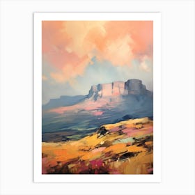 Table Mountain South Africa 3 Mountain Painting Art Print
