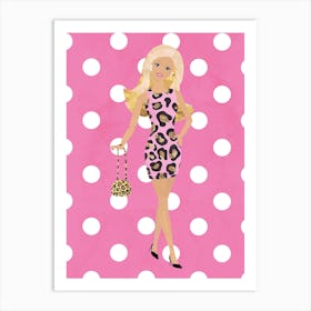 Barbie Polkadot Print Art Print