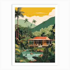 Seychelles, Graphic Illustration 3 Art Print