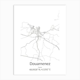 Douarnenez,France Minimalist Map Art Print