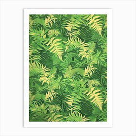 Pattern Poster Ribbon Fern 2 Art Print