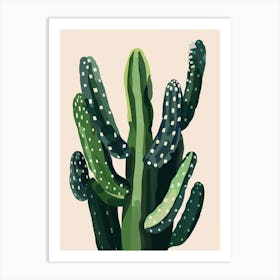Devils Tongue Cactus Minimalist Abstract 3 Art Print