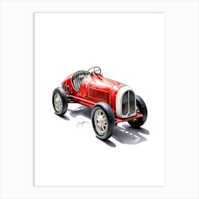 Vintage Racing Car Art Print