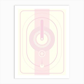 Retro Pink 2 Geometric Abstract Art Print