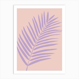 Palm Leaf Lavender Art Print