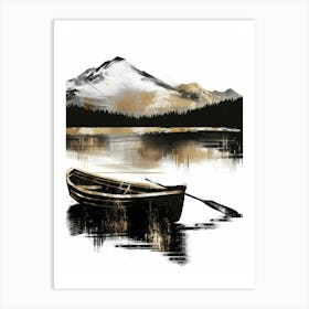 Boat In The Lake Art Print