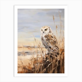 Bird Painting Snowy Owl 2 Art Print