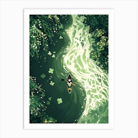 Stunning Rowboat on the River Art Print