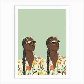 Two African Women In Sunglasses 5 Art Print