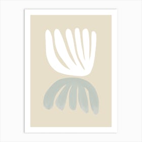 Modern Coral 1 Sage Green Art Print