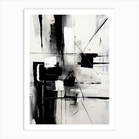 Resistance Abstract Black And White 5 Art Print