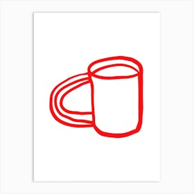 Red Mug Art Print