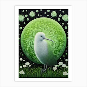 Ohara Koson Inspired Bird Painting Kiwi 2 Art Print