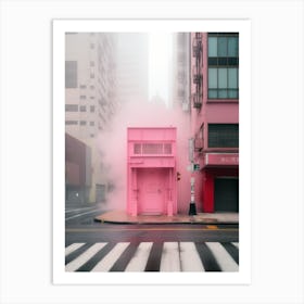 Pink Building In New York City Art Print