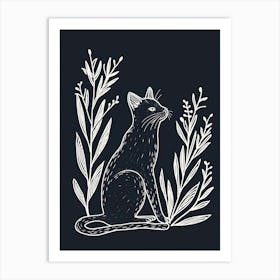 Australian Mist Cat Minimalist Illustration 2 Art Print