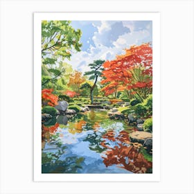 Japanese Garden In Holland Park London Parks Garden 3 Painting Art Print