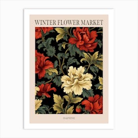 Daphne 3 Winter Flower Market Poster Art Print