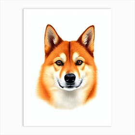 Finnish Spitz Illustration Dog Art Print