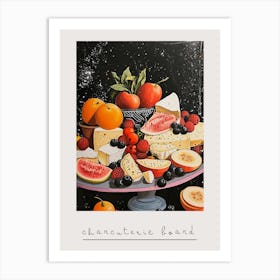 Art Deco Charcuterie Board Poster Art Print