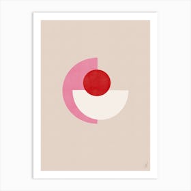Pink and Red Abstract No. 2 Art Print