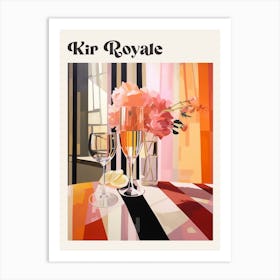 Kir Royale 2 Retro Cocktail Poster Art Print