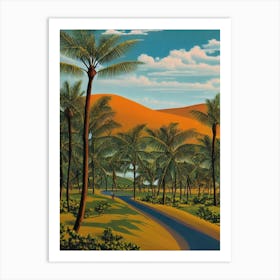 Lençóis Maranhenses National Park Brazil Vintage Poster Art Print