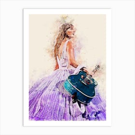 Taylor Swift Watercolor Painting Art Print