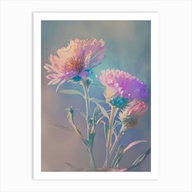 Iridescent Flower Asters 5 Art Print