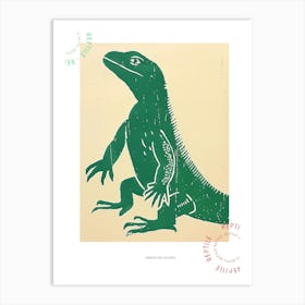 Jamaican Iguana Bold Block 2 Poster Art Print