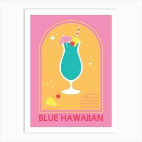 Blue Hawaiian Cocktail Art Print