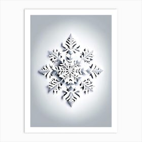 Frost, Snowflakes, Marker Art 4 Art Print