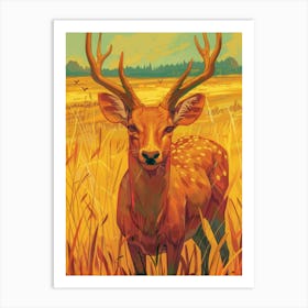 Deer Painting 2 Art Print