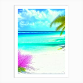 Bahamas Beach Soft Colours Tropical Destination Art Print
