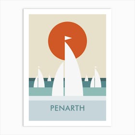 Penarth Sailboats Art Print