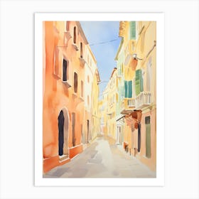 Ancona, Italy Watercolour Streets 1 Art Print