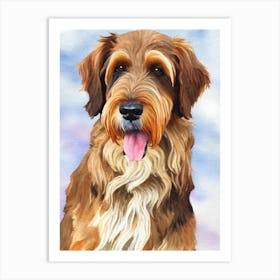 Otterhound 4 Watercolour Dog Art Print