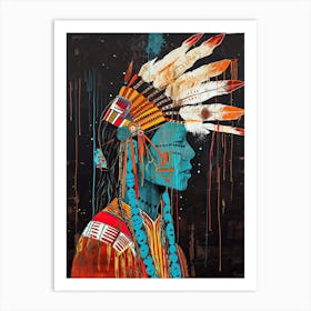 Wea Wonder; A Minimalist Vision ! Native American Art Art Print