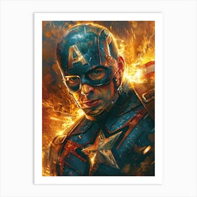 Captain America 14 Art Print