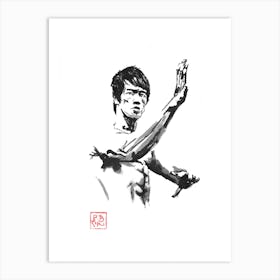 Bruce Lee in the Light Art Print