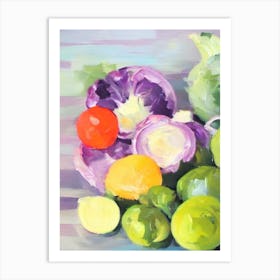 Cabbage 3 Tablescape vegetable Art Print