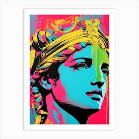 Athena Greek Goddess Pop Art Art Print