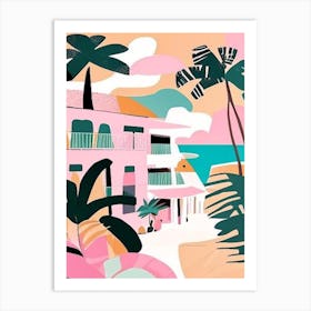 Phuket Thailand Muted Pastel Tropical Destination Art Print