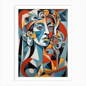 Abstract Woman Painting Art Print