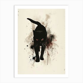 Black Cat Canvas Print 3 Art Print